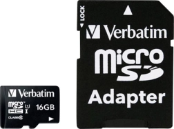 Карта памет Verbatim 16GB microSDHC UHS-I с адаптер