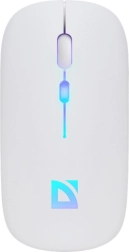 Безжична тиха мишка DEFENDER Touch, bluetooth + 2,4 ghz, rgb, бяла