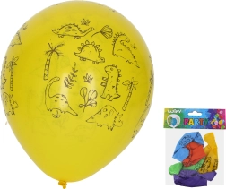 Inflatable balloons 30 cm – set of 5 pcs, dinosaurs