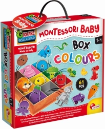 MONTESSORI цветна кутия за сортиране за малчугани – 61 части