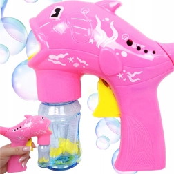 Children's Dolphin Bubble Gun with 2 Refills – Pink