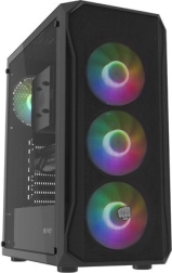 Компютърна кутия FURY Shobo SH4F RGB midi tower с закалено стъкло, черна