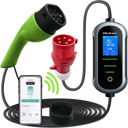 Portable EV Charger Type 2 11 kW with Wi‑Fi, TUYA/SMART LIFE and LCD, 400 V, 5 m cable