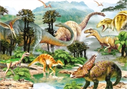 Пъзел Dino Животът на динозаврите 100 XL части