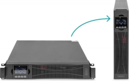 Онлайн UPS за 19" rack с LCD, 1000 VA / 1000 W, 8x C13, USB, RS232, RJ45