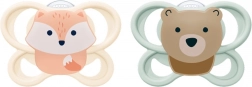 Залъгалка NUK Perfect Match Air за новородени, FOX/BEAR, 2 бр.