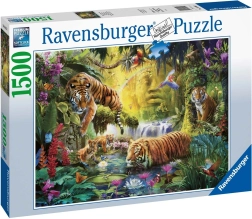 Пъзел 1500 части Спокойни тигри RAVENSBURGER