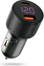 Автомобилно зарядно EVERACTIVE 75 W с USB‑C PD и USB‑A QC 3.0
