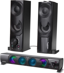Audiocore stereo computer speakers 2.0 with soundbar and RGB