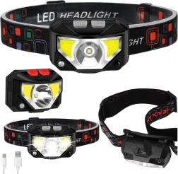 Челник LED с датчик за движение, 6 режима на осветяване