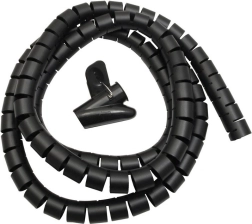 Organizer – Spiral Cable Sleeve 25 mm × 2 m MACLEAN MCTV-676 B, Black
