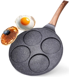 Granite egg pan with 4 holes BLACK&WOOD 26 cm