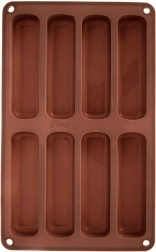 Silicone ladyfinger mold brown 28 × 17 × 2 cm