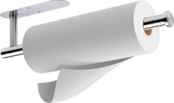 Неръждаждаща стойка за кухненски ролки, сребриста
