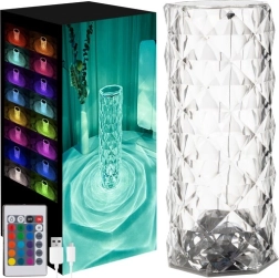 Izoxis crystal LED lamp with rose projector - 1 piece