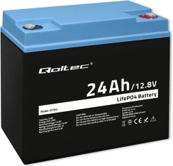 LiFePO4 Lithium-Iron Phosphate Battery 12.8V 24Ah 307.2Wh with BMS