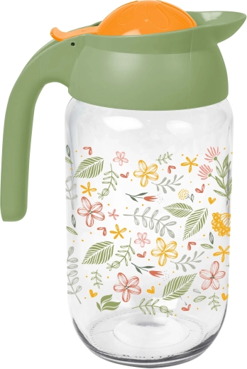 Botanica Glass Pitcher 1.5 l with Plastic Lid
