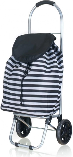 Shopping trolley with wheels 87 × 35 × 28 cm, striped