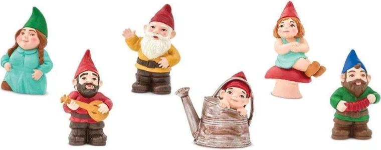 6 hand-painted figurines in one tube