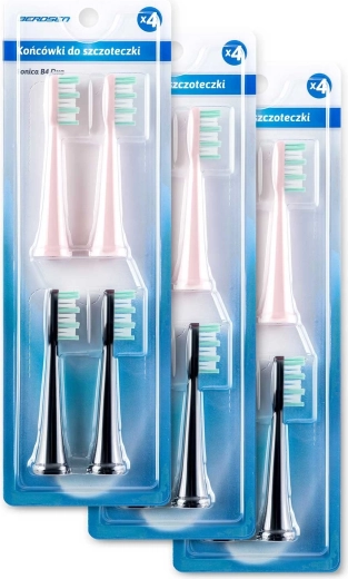 Replacement Heads for Berdsen DUO Sonic Toothbrush, 12 pcs