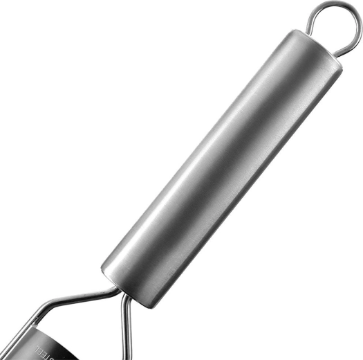 Ergonomic handle and rubber tip for stability
