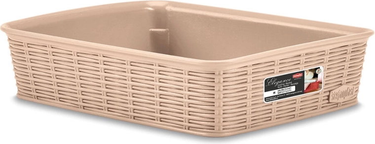 Elegance Basket Beige 25 × 19.5 × 6 cm