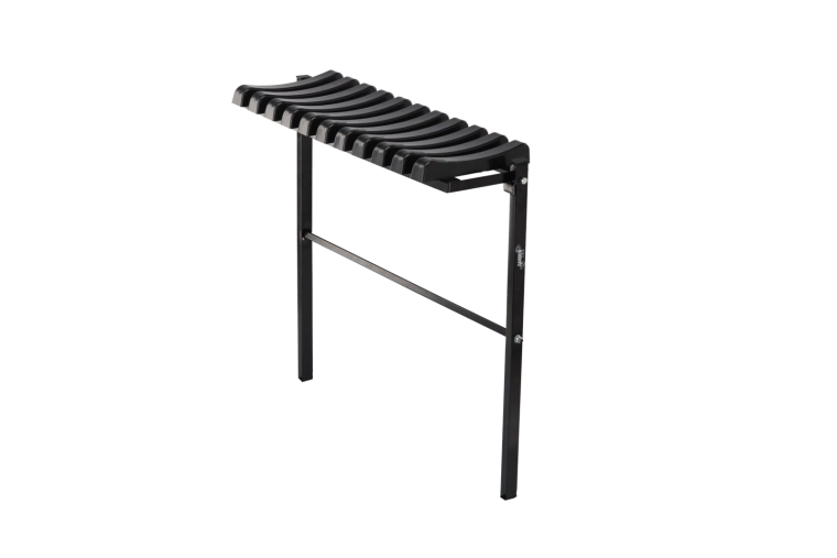Folding cemetery bench 68 cm black