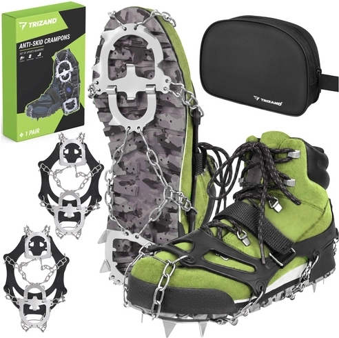Trizand Hiking Crampons for Shoes, Size L