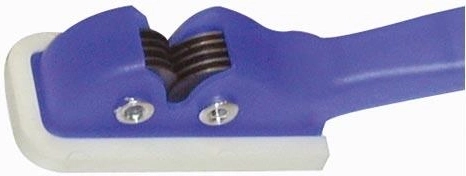 Knife sharpener with handle and non-slip base, mix of colors