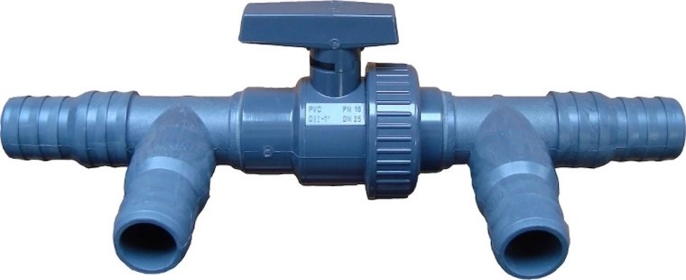 Control ball valve for solar pool heating