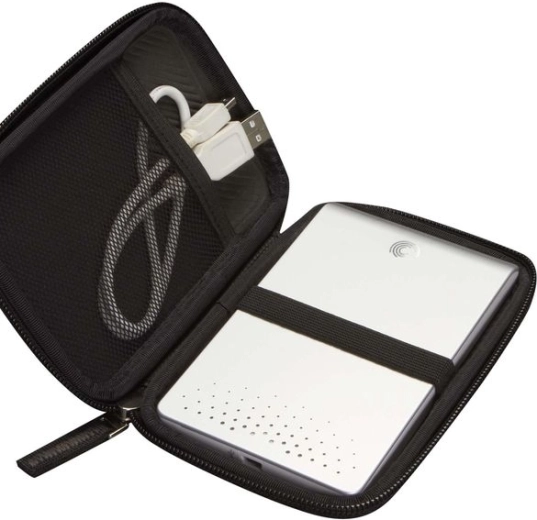Neat storage for the drive and cable