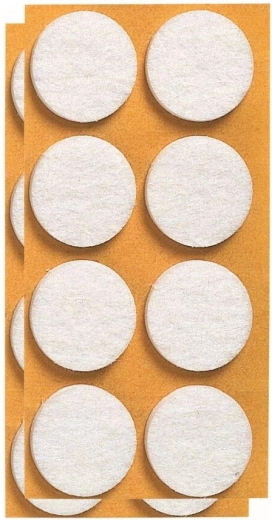 Self-adhesive felt pads for furniture 20 mm white (24 pcs)