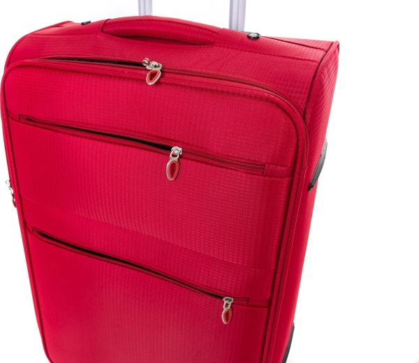 Lightweight and durable textile suitcase