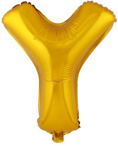 TORO Foil Balloon Letter Y 30 cm Gold