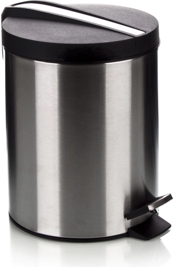 Pedal bin SOLISTE New 12 l, round, stainless steel with plastic insert