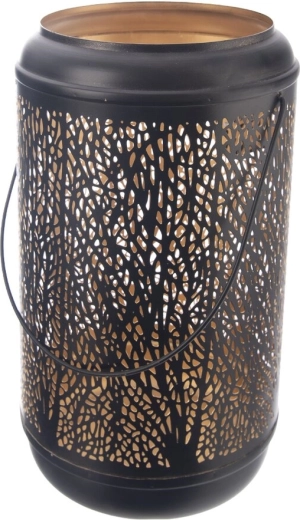 TREE metal candle holder, black-gold, 23 cm