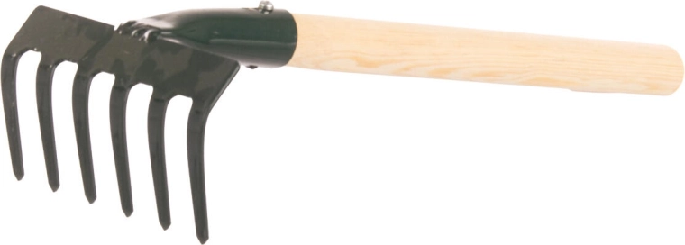 Professional hand rake with 27 cm handle (6 tines)