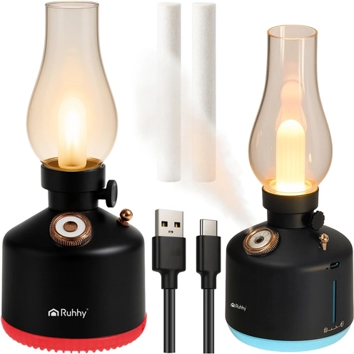 Овлажнител за въздух и нощна лампа Ruhhy Aive retro RGB LED USB - 1 брой