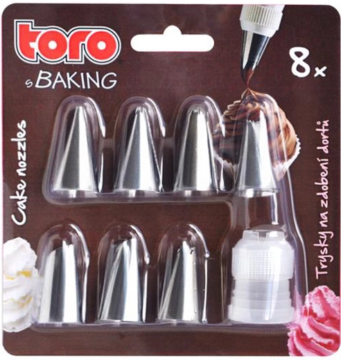 Set of 7 stainless steel cake decorating nozzles