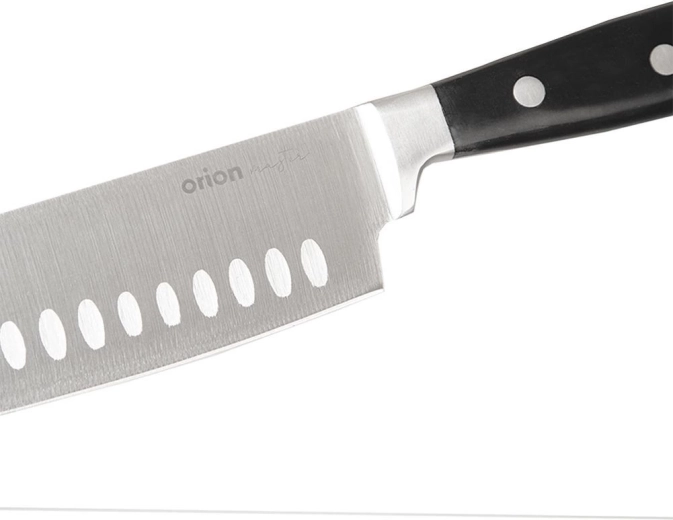 Ergonomic handle with triple riveting