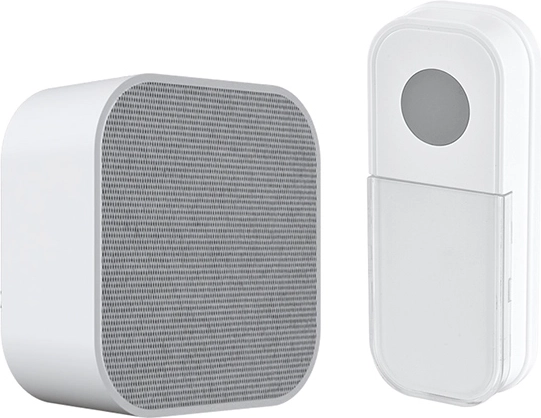 Solight wireless battery-powered doorbell with learning code, range 180 m, white