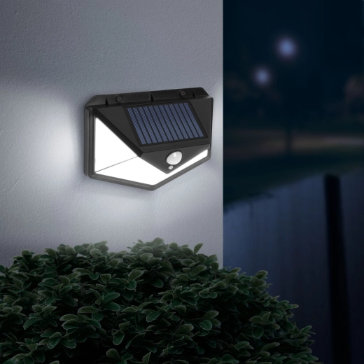 Solar Wall Floodlight with Motion Sensor, 136 LEDs