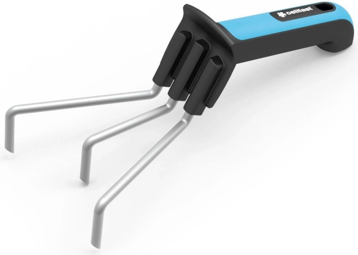 Durable stainless-steel tines gentle on plants