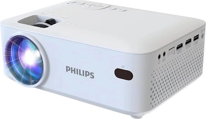 Philips N-100 мини проектор 480p бял