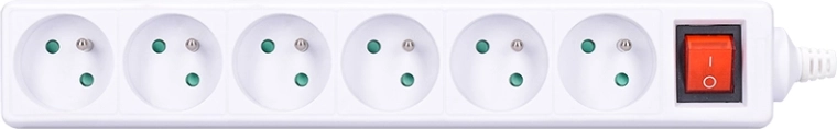 Solight multiple socket outlet, 6 sockets with switch