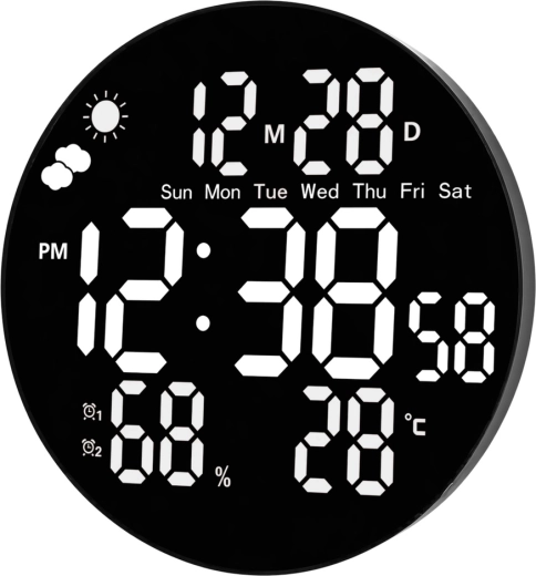 Large and easy-to-read LED display