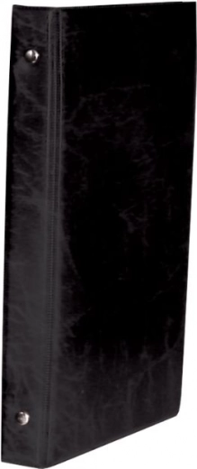 A5 Business Card Holder for 80 Cards, Black Gloss with Index
