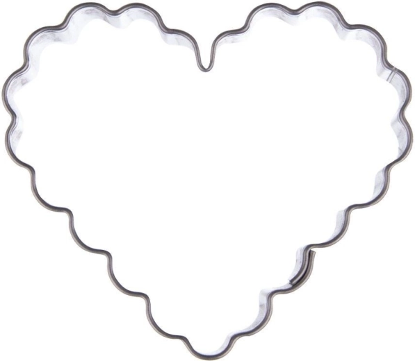 Metal heart-shaped cookie cutter 5 cm