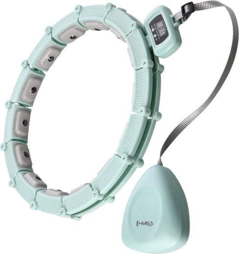 Massage hula hoop with weight and counter HMS HHM14 – green
