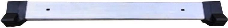 Aluminum ladder stabilizer with plastic end caps